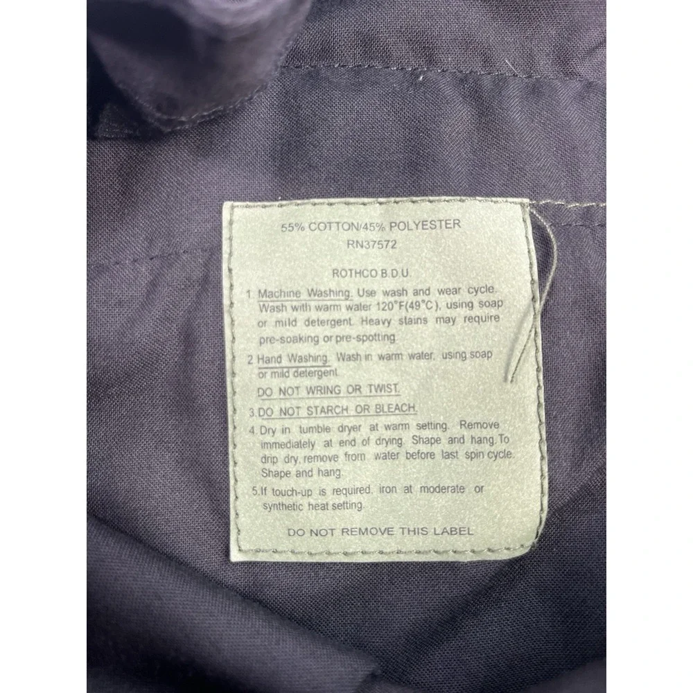 Rothco 1227 BDU Pants Black XL Regular 40x32 Cargo Military Fatigues
